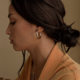 1.2" Asha Hoops, Gold Vermeil