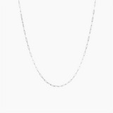 Medium Rolo Chain Necklace, Rhodium
