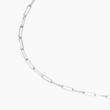 Medium Rolo Anklet, Rhodium