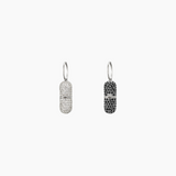 Paved Pill Charm, Rhodium