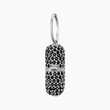 Paved Pill Charm, Rhodium