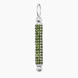 Paved Wand Charm, Rhodium