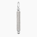 Paved Wand Charm, Rhodium