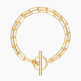 Double Rolo Toggle Bracelet, Gold Vermeil