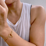 Double Rolo Toggle Bracelet, Gold Vermeil