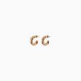 0.8" Sally Hoops, Gold Vermeil