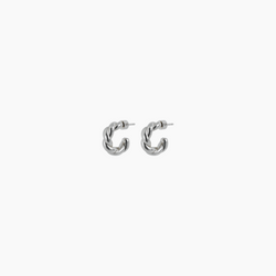 0.8" Sally Hoops, Rhodium