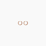 0.5" Ally Huggies, Rose Gold Vermeil