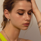 1.2" Asha Hoops, Rhodium