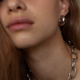 0.8" Ava Huggies, Rhodium
