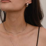 0.8" Ava Huggies, Rhodium