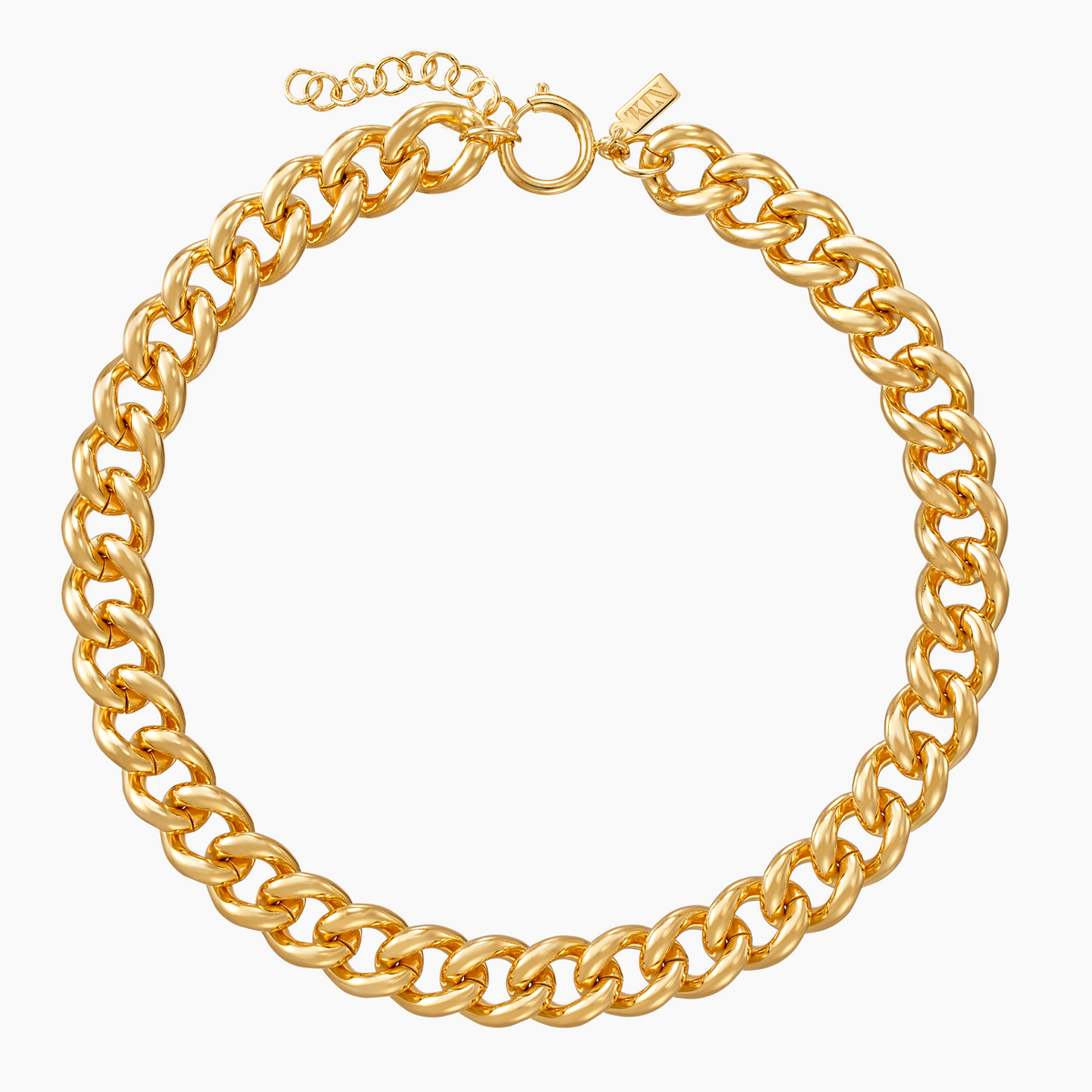 Brass Classic Curb Necklace, Gold – 