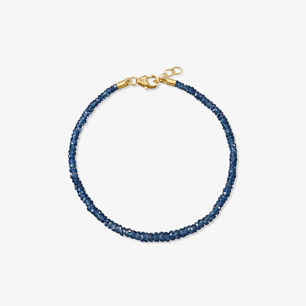 Solid Gold Blue Sapphire Bracelet