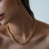 Brass Rope Necklace, Gold
