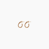 0.9" Lizzy Hoops, Gold Vermeil