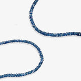 Solid Gold Blue Sapphire Necklace